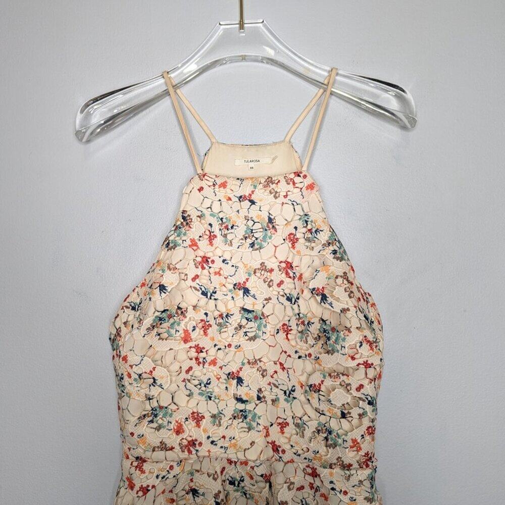 Tularosa Cream Cyrus Dress Lace Sleeveless Fit And Flare Scalloped Hem XS - Picture 5 of 10